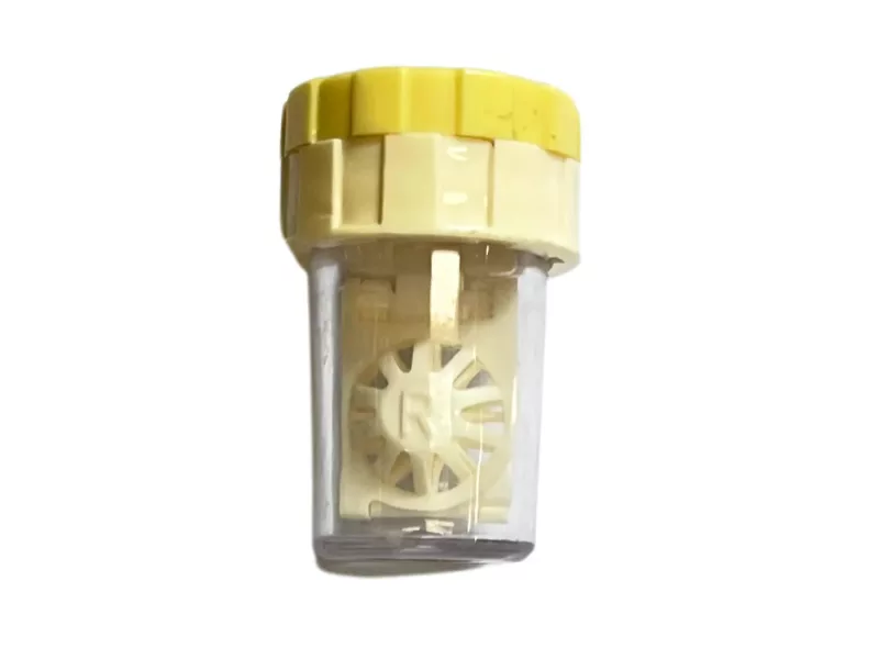 Contact lens storage kit for peroxide liquid, Colour: yellow