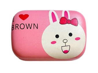 I love Brown Contact Lens Storage Set, Colour: pink