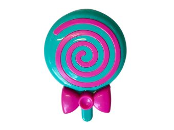   Bow lollipop-shaped contact lens storage set, Colour: blue base and purple bows