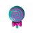 Bow lollipop-shaped contact lens storage set, Colour: blue base and purple bows