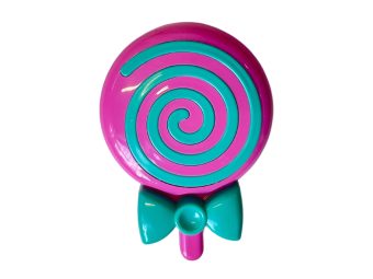   Bow lollipop-shaped contact lens storage set, Colour: purple base and blue bow