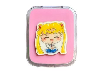 Sailor Moon pattern contact lens storage set, Colour: pink