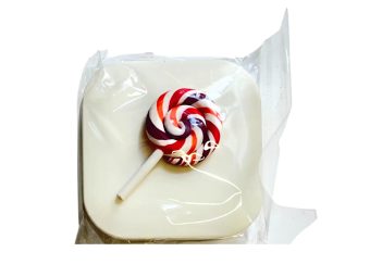 Lollipop figure contact lens storage set, Colour: white