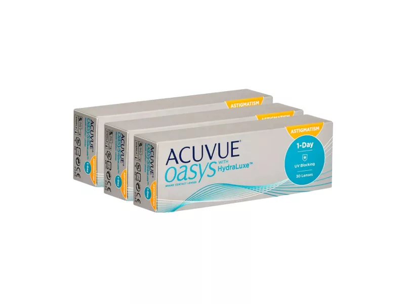 Acuvue Oasys 1-Day For Astigmatism With Hydraluxe (90 leća)