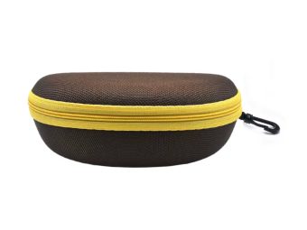 Glasses case waterproof brown/yellow